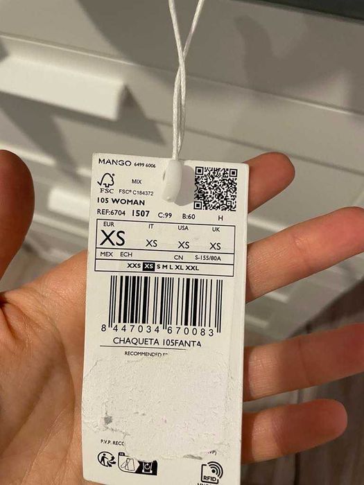 Кожено яке Mango - естетствена кожа - чисто ново