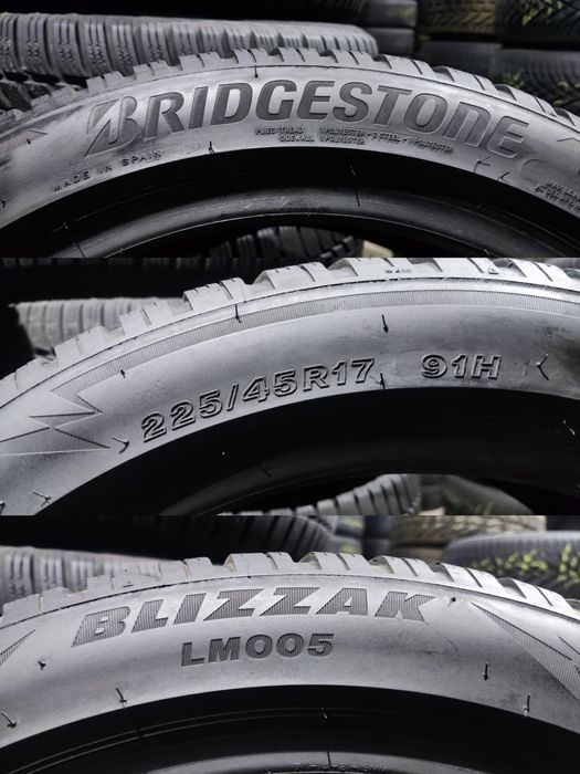 2бр. зимни гуми 225/45/17 Bridgestone Blizzak LM005
dot23