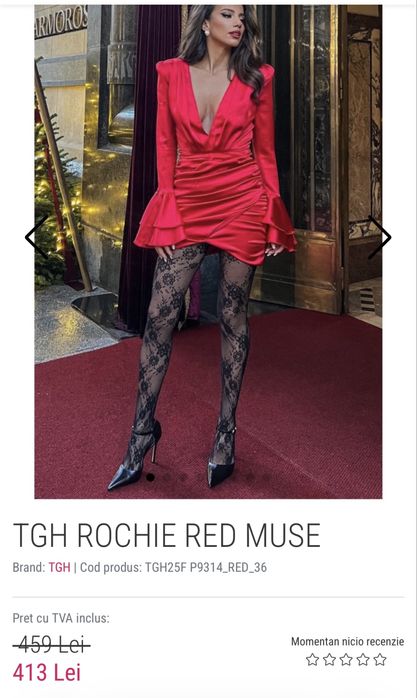 Rochie rosie XS TGH Fashion