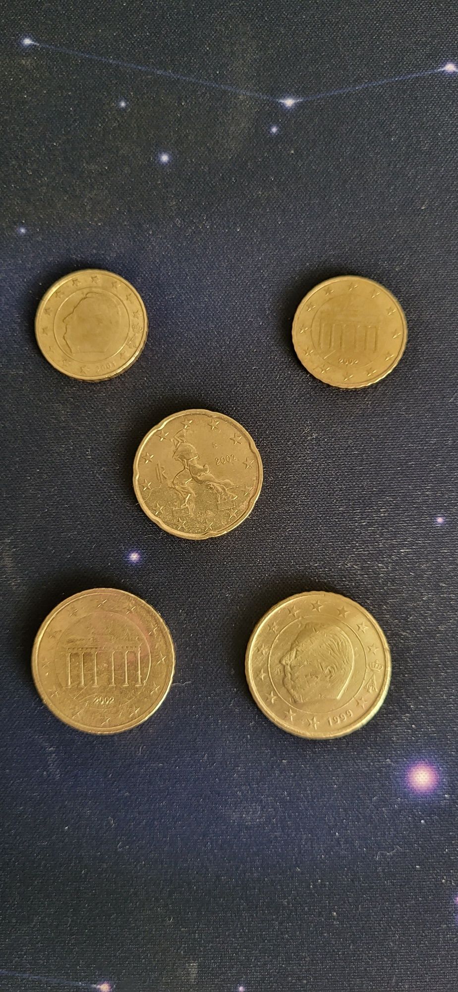 monezi de colectie 10 20 50 centi 1999 2001 2002