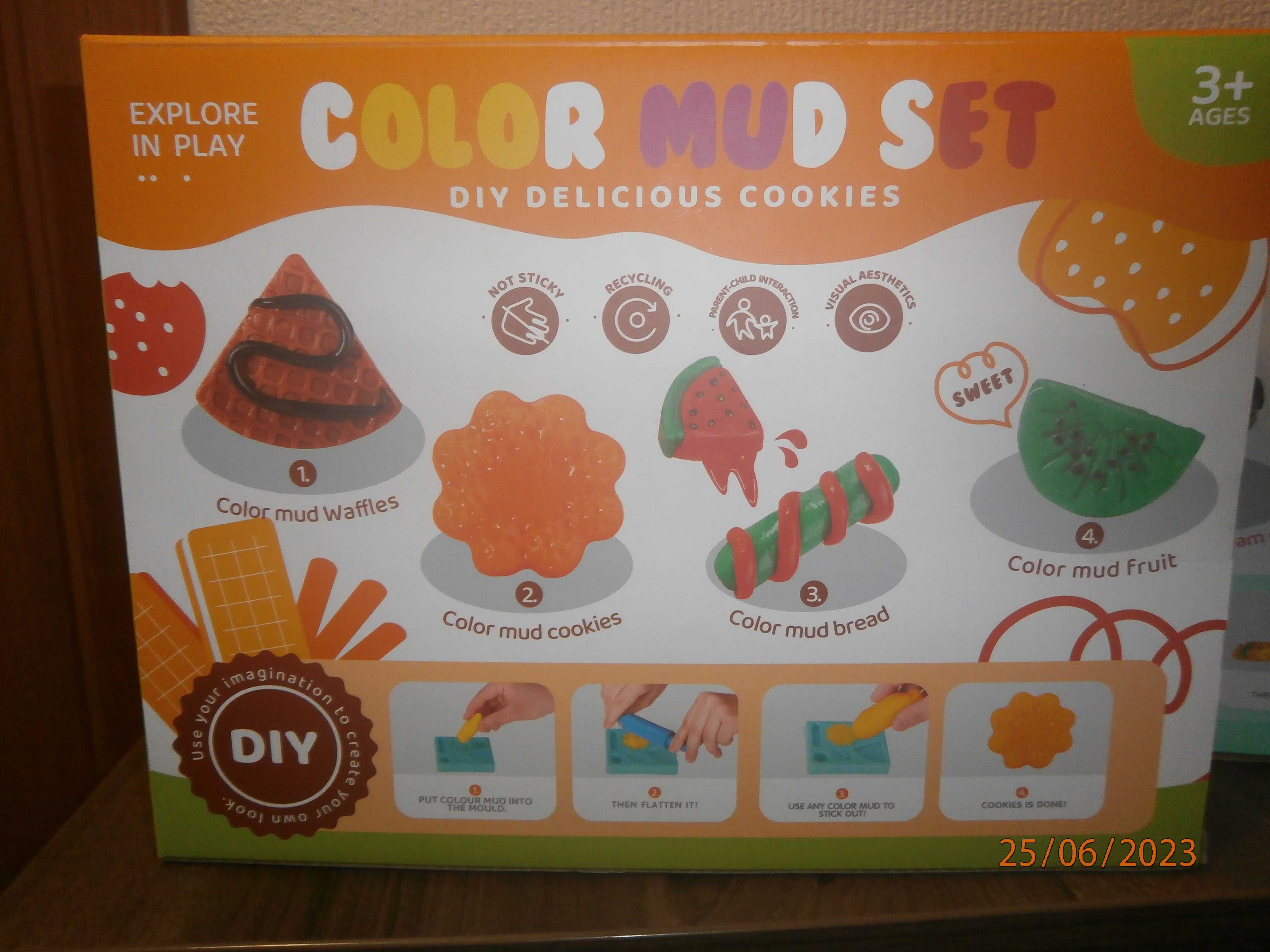 Color mud set.Play Doh комплект-моделиране- пластелин,понички,сладолед