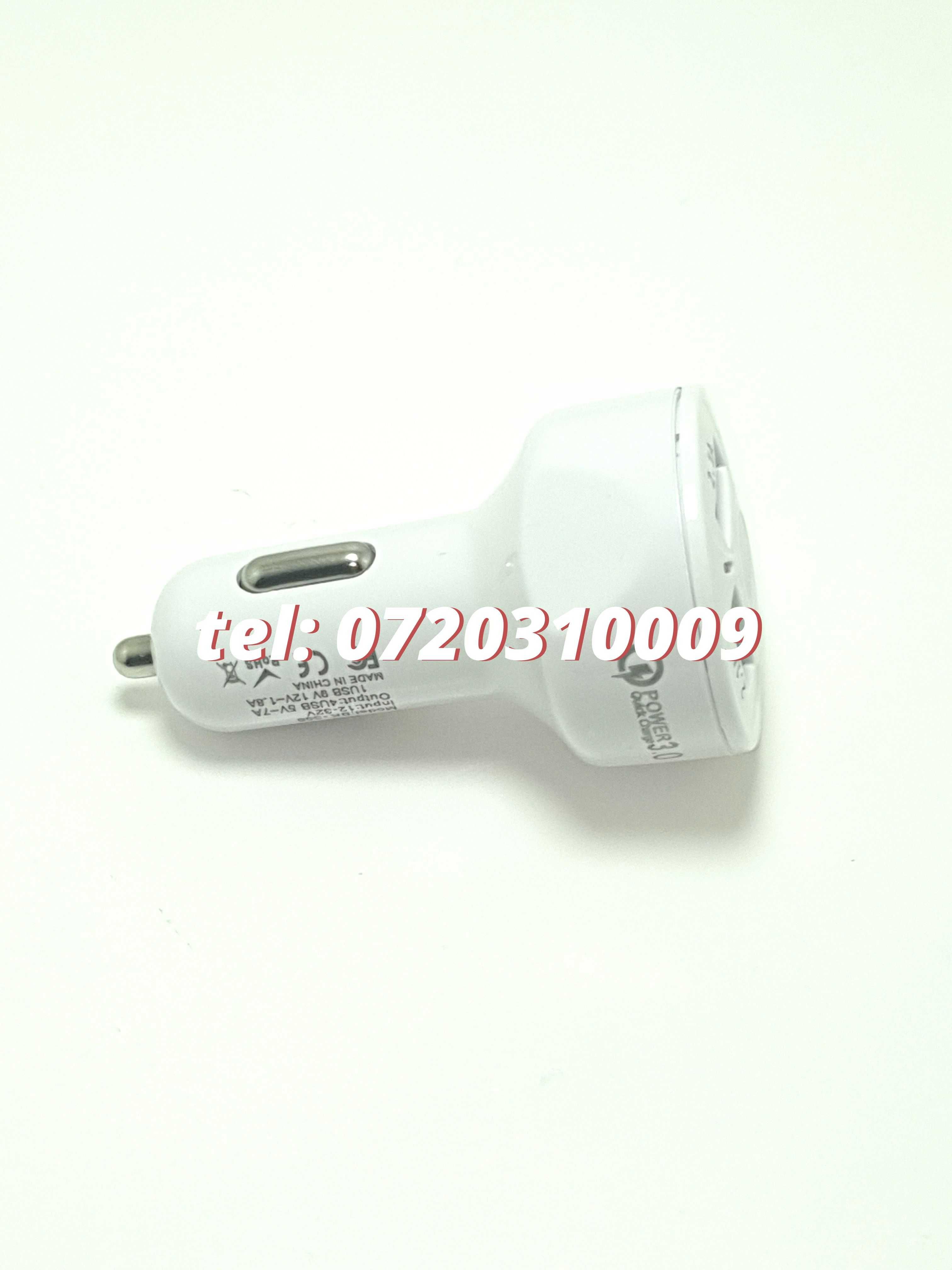 Incarcator Masina Auto 4 Porturi Bricheta Usb Qc Incarcare Rapida