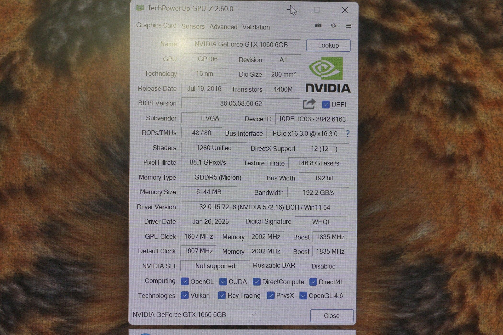 Видеокарта GTX 1060 6GB EVGA SC / вкл ДДС