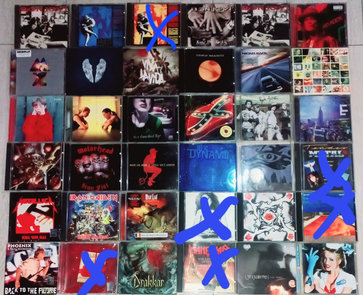 CD hard rock metal Bon Jovi,AC/DC,Rhcp,Guns N Roses,Queen,Phoenix