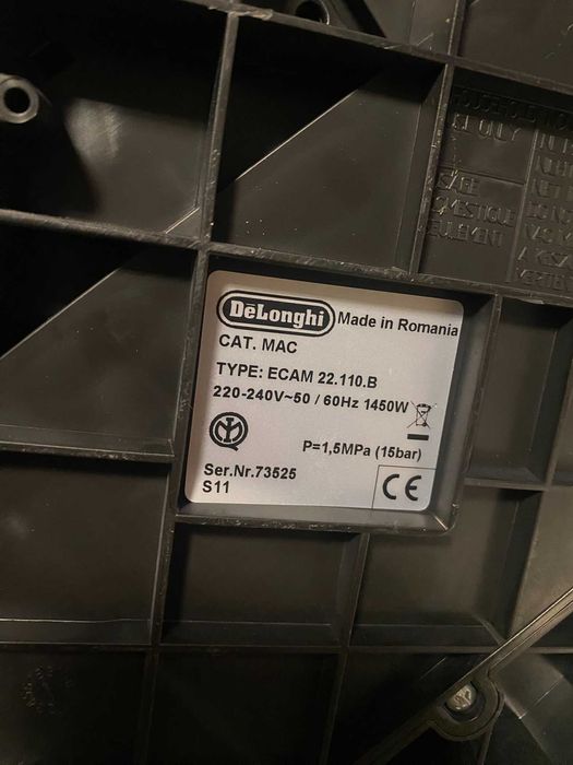 Espressor automat De'Longhi Magnifica S 1450W, 15 bar, 1.8 l, Negru