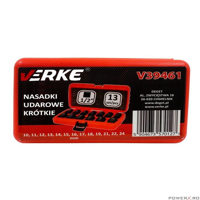 Trusa 13 tubulare de impact 1/2" 10- 24 mm, Verke