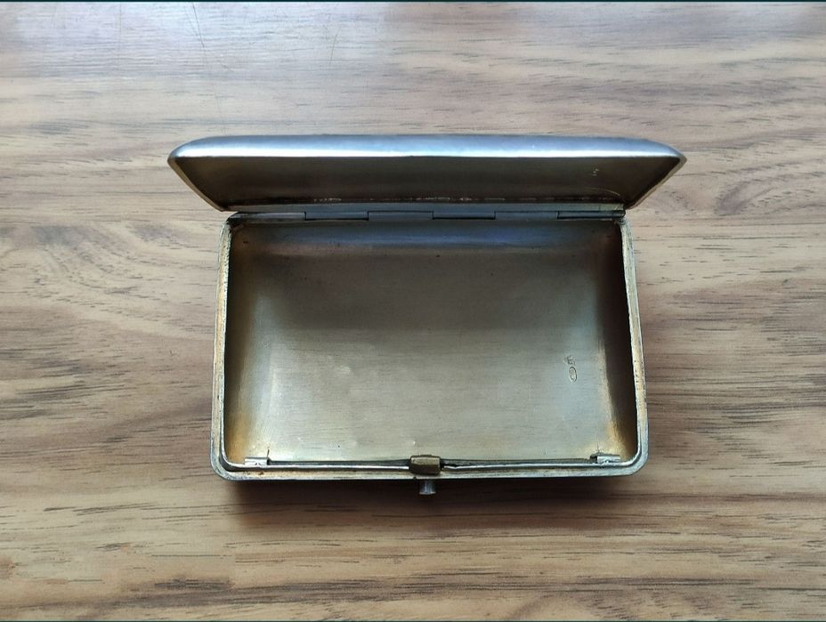 Серебряная табакерка 84 проба