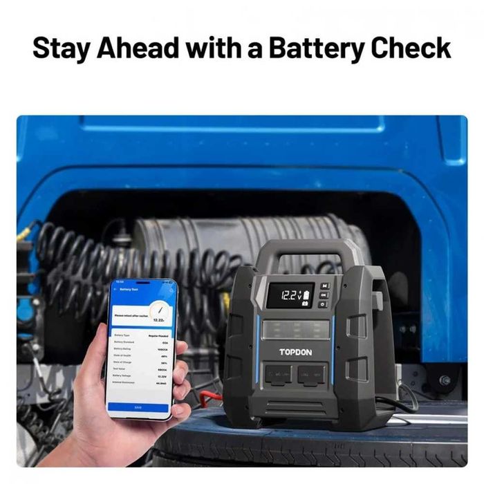 Професионална външна батерия, Jump Starter, TopDon V4500 Plus