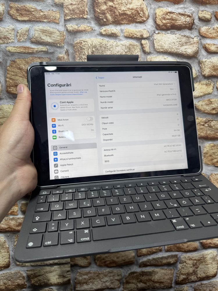 Apple iPad 9 (2021), 10.2 ", 64GB, Wi-Fi, Space Grey