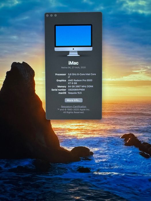 iMac 27 inch 5K/ i7 / 64GB RAM / 512 SSD – Impecabil