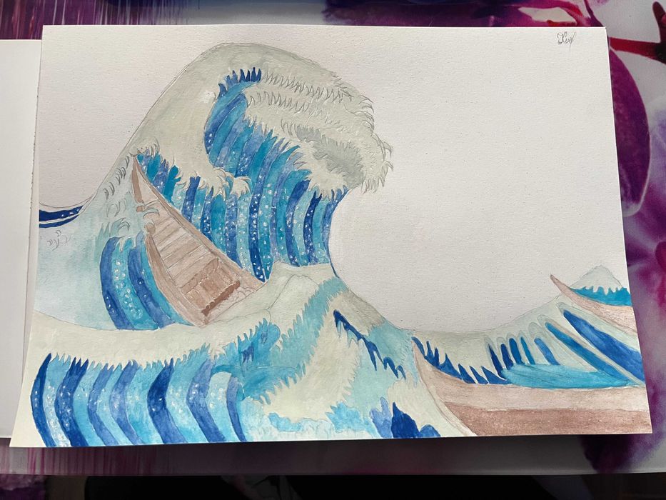 Вълна в морето и лодки