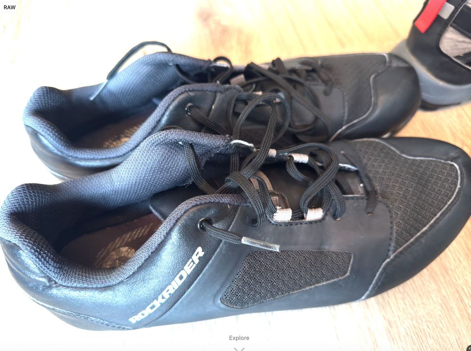Pantofi MTB ciclism Shimano si Rockrider măsură 46