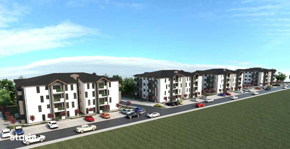 Apartament cu doua camere 55mp, ansamblu cu 4 blocuri tip vila, Sanpet