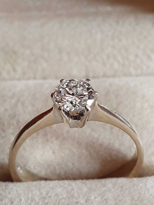 Inel solitair aur cu diamant perfect Flawless 0.5ct