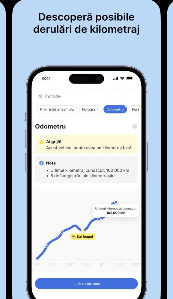 Raport CarVertical Accesibil - Verificare auto VIN Istoric Auto