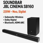 Vând Soundbar JBL Cinema SB160 Sistem2.1 subwooferWireless Nou,Sigilat