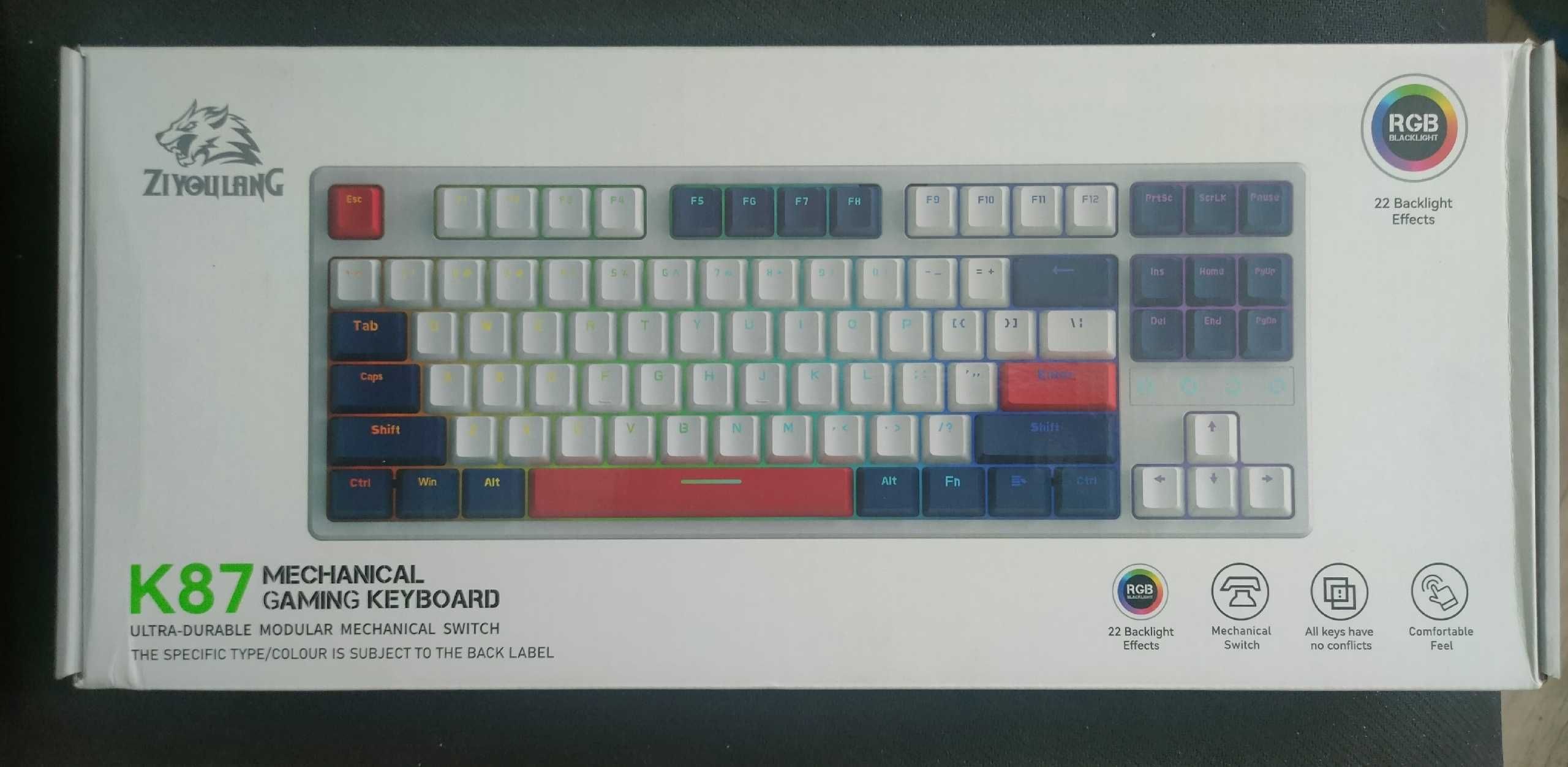 Механическая клавиатура Ziyoulang K87 TKL