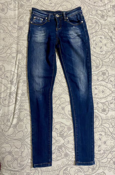 Blugi skinny albastru închis FB Sister – model clasic