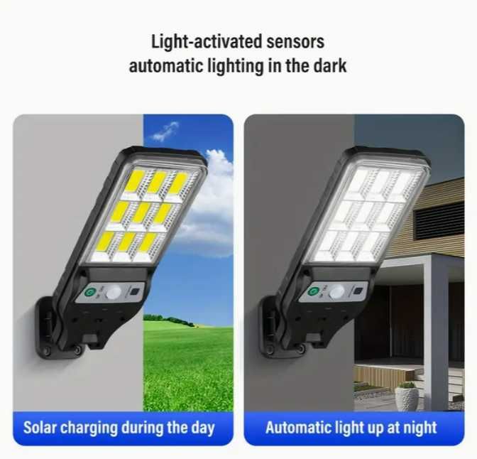 NOUA Lampa solara exterior cu telecomanda senzor miscare