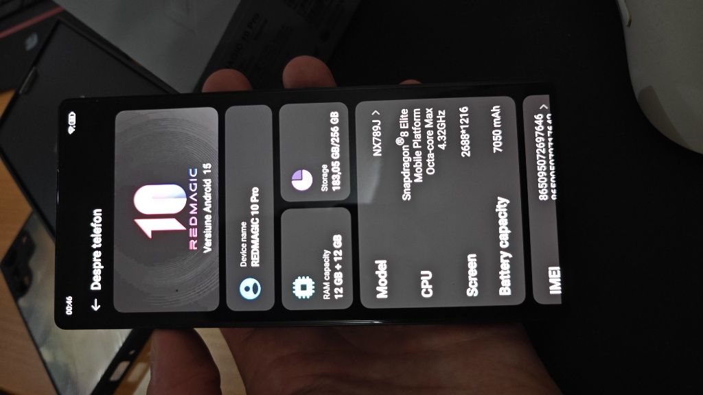 Redmagic 10 PRO 12RAM 250GB