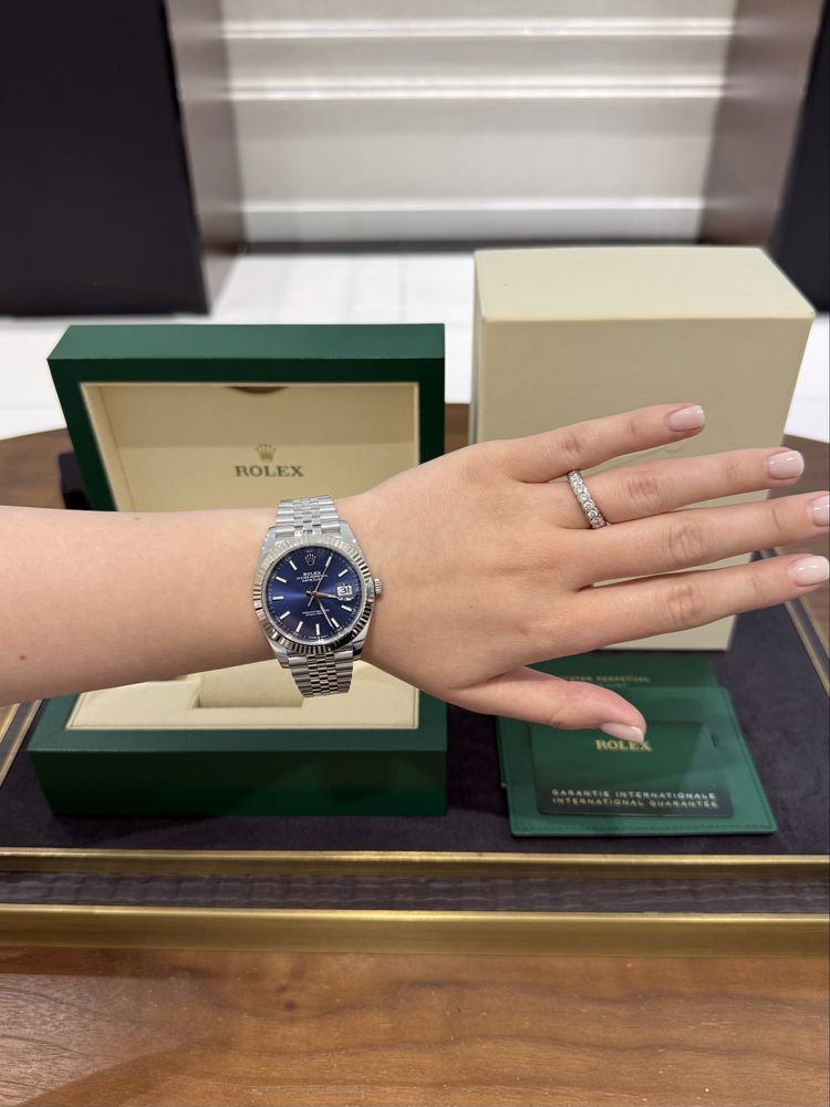 Rolex Datejust 41mm Steel and White Gold 126334 Blue