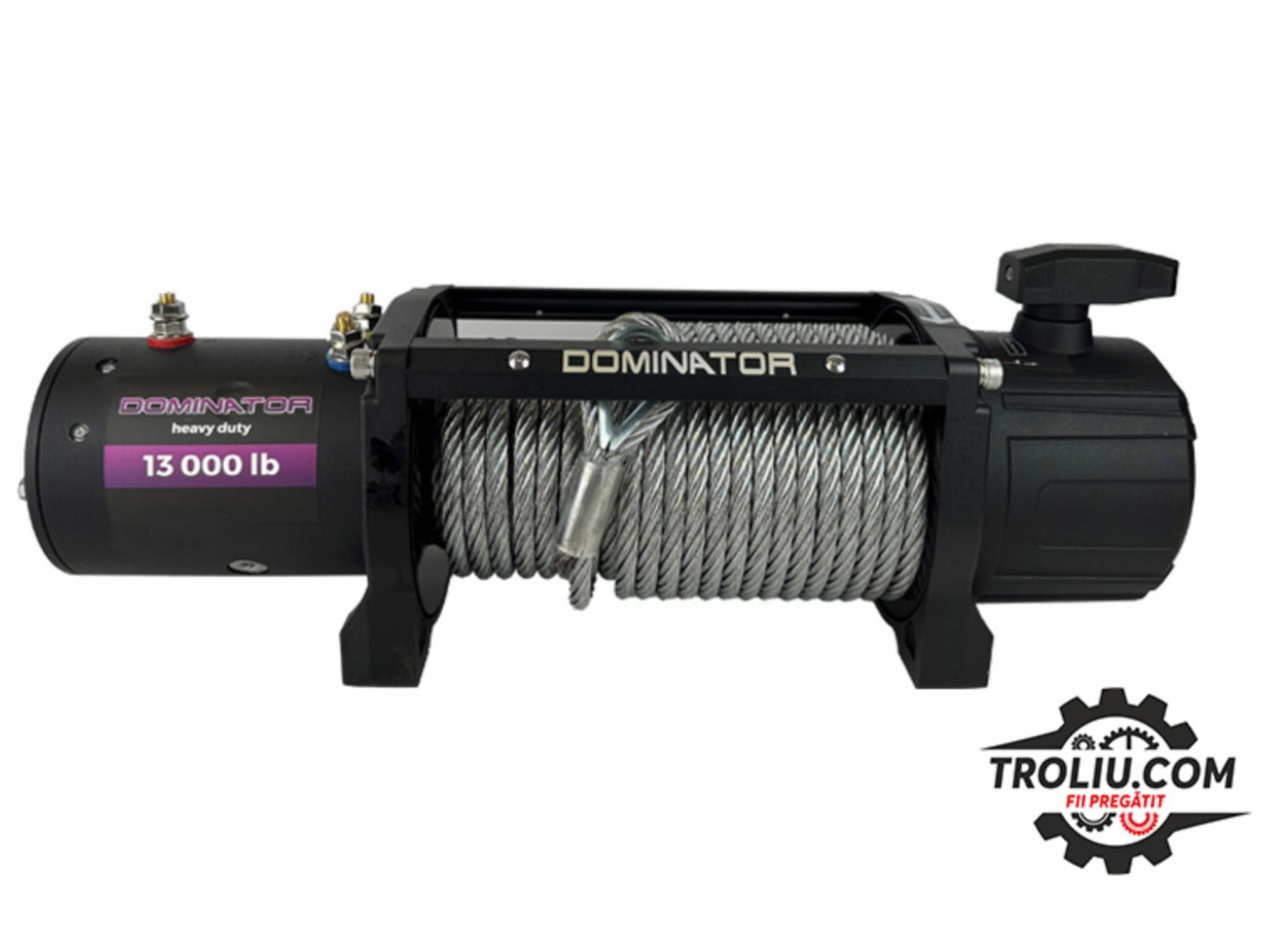 Troliu electric Dominator 13000 lb HD platforma 4x4 auto