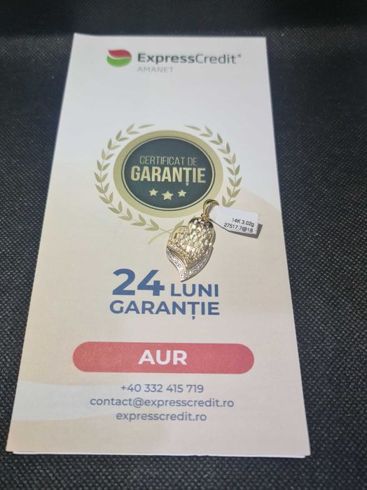 Pandantiv Aur 14K (Ag18 Tutora) B.27517.7 Garantie 2 ani!
