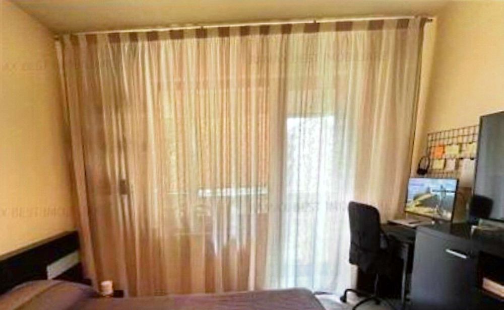 Perdea crem și bej + șină prinderi. 400x240cm