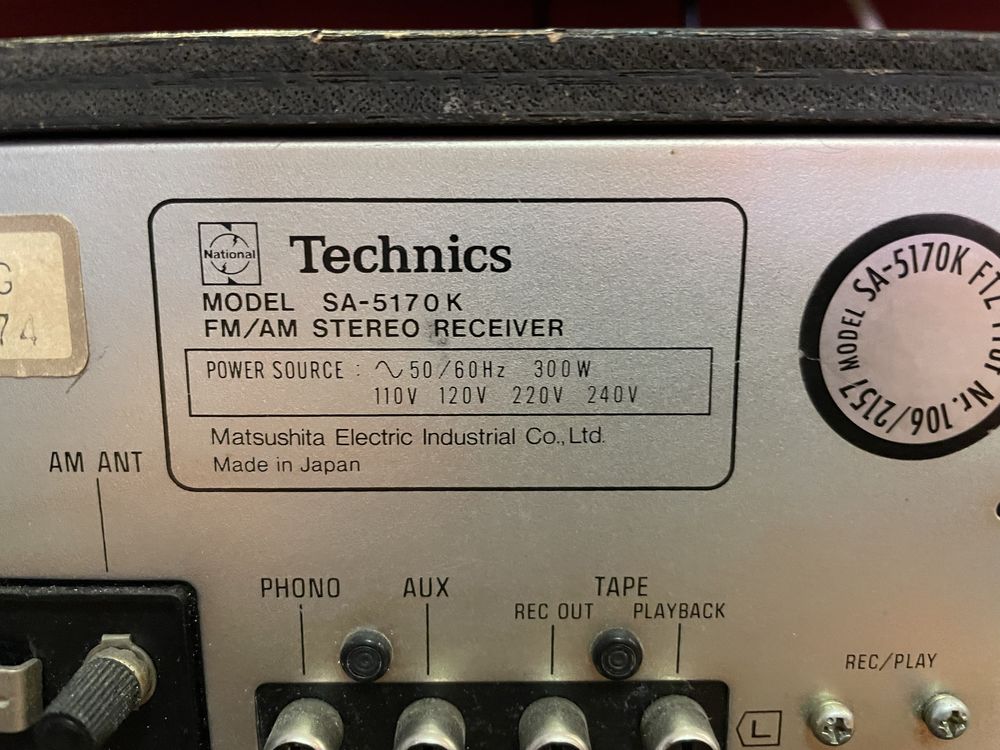 Technics FM/AM Stereo receiver
