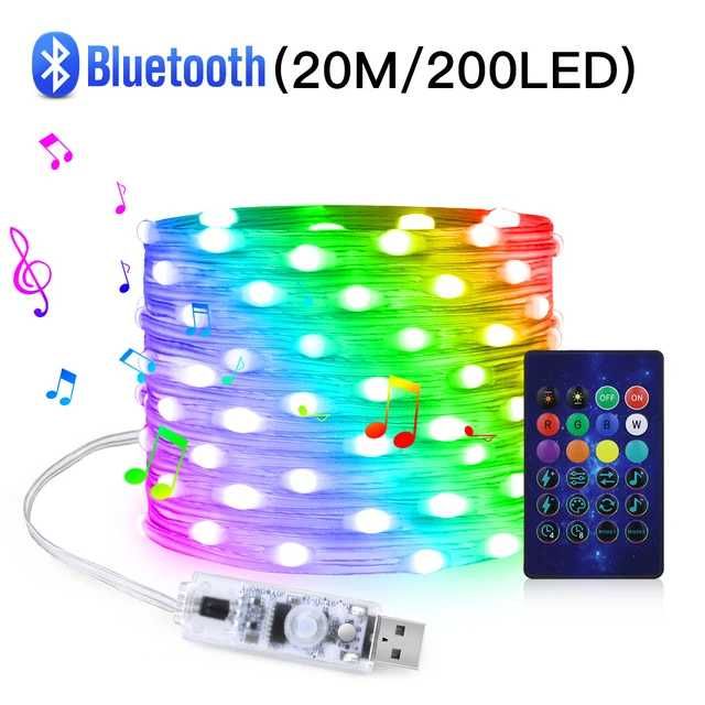 20M 5V RGBIC Colour LED цветна лампа за декорация на коледно дърво