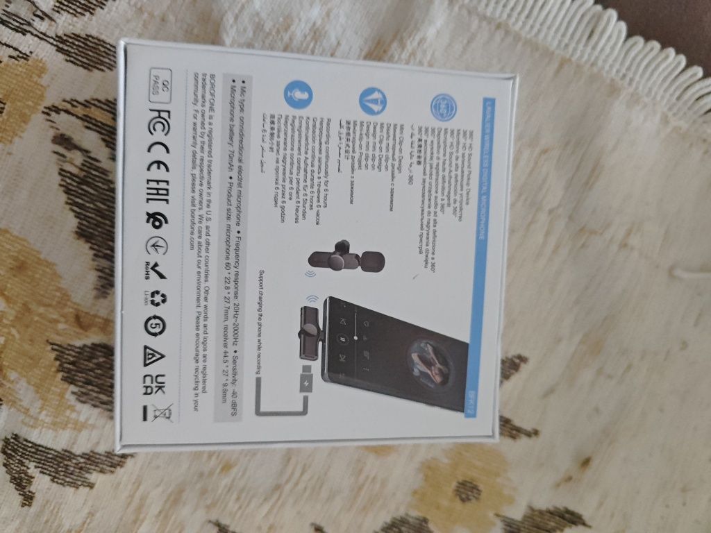 Продам абсолютно новый микрофон петличка BOROFONE