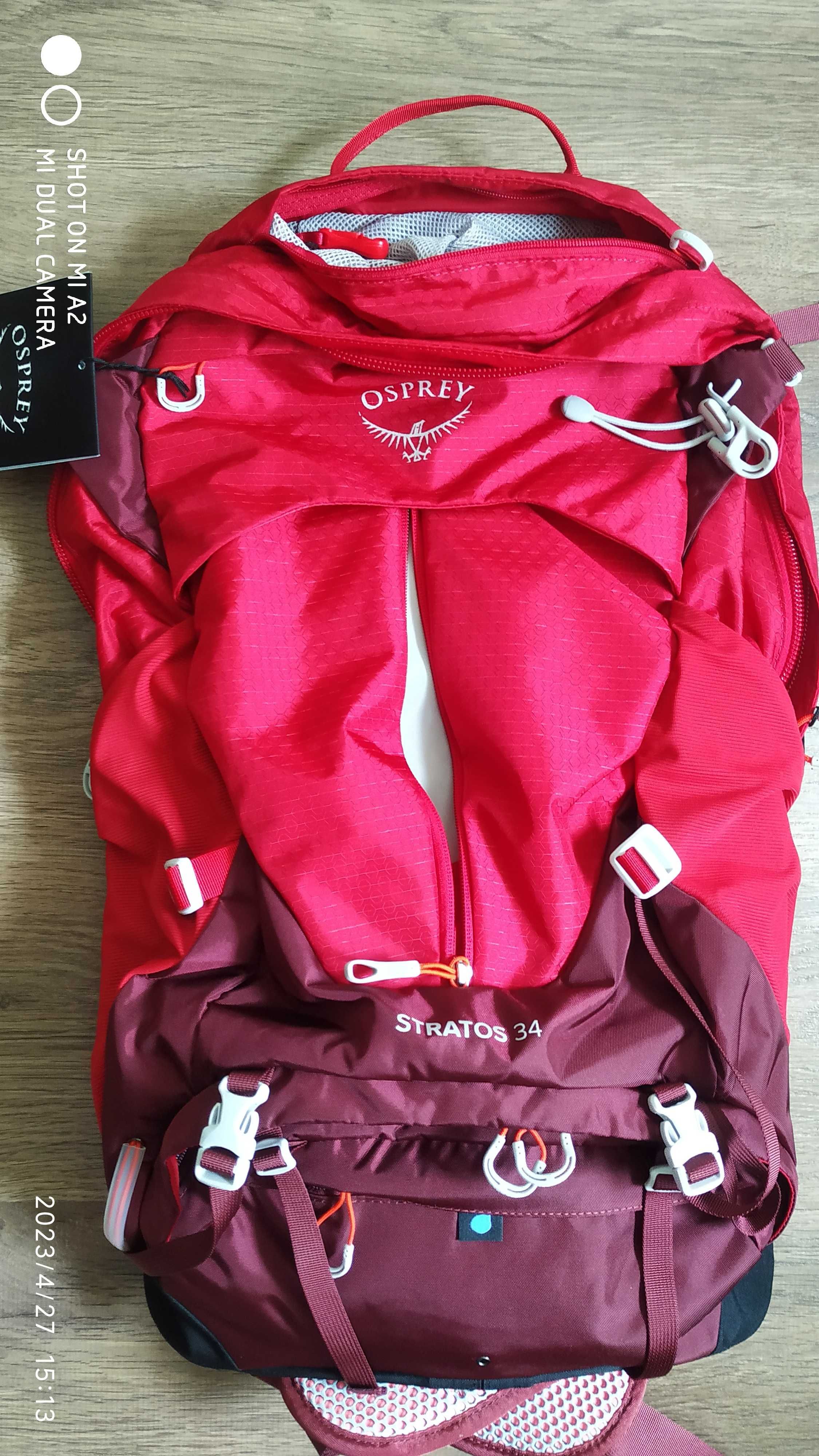 Osprey Stratos 34 Poinsettia Red