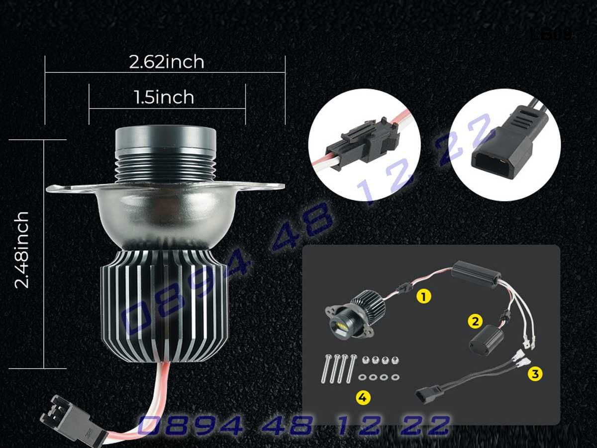 Ангелски очи BMW E90 E91 LCI FACELIFT Led Angel Eyes крушки БМВ E90