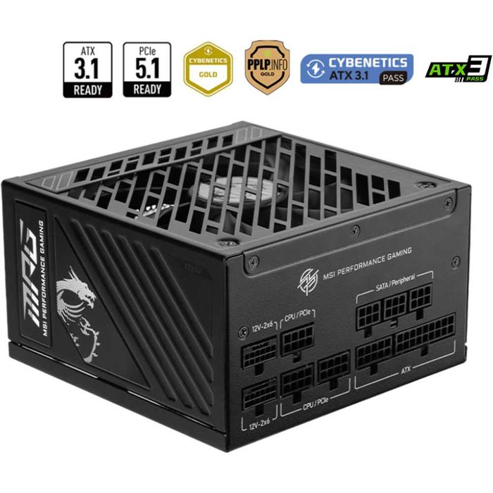 Sursa PC Desktop MSI MPG A850GS 850W Gold Sigilata ATX 3.1 PCIe 5.1