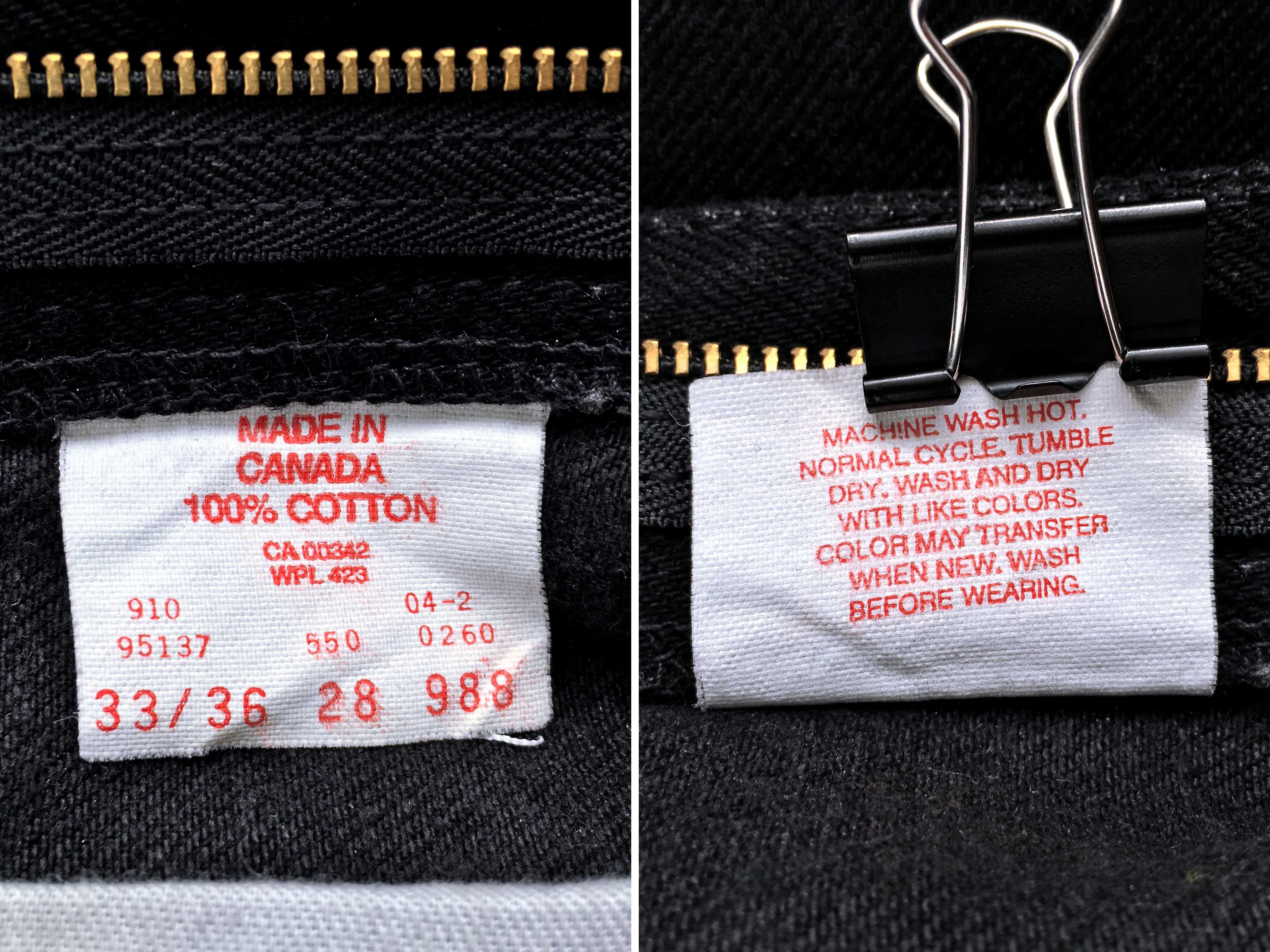 VINTAGE 1992 Made in Canada LEVI'S® 550™XX Tapered Cut Jeans — W33 L36