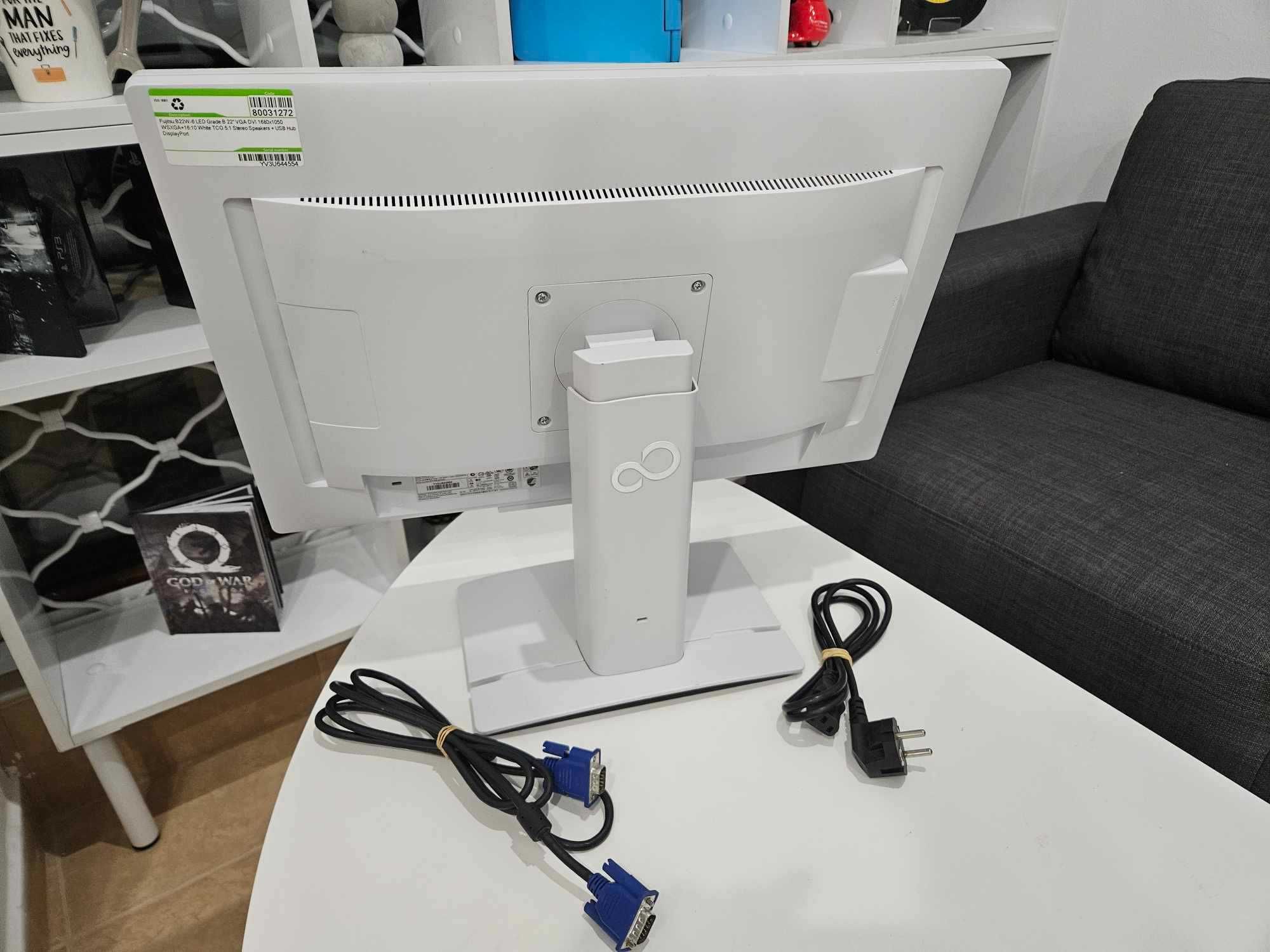 +Гаранция! Монитор Fujitsu B22W-6 LED 22" инча + кабели