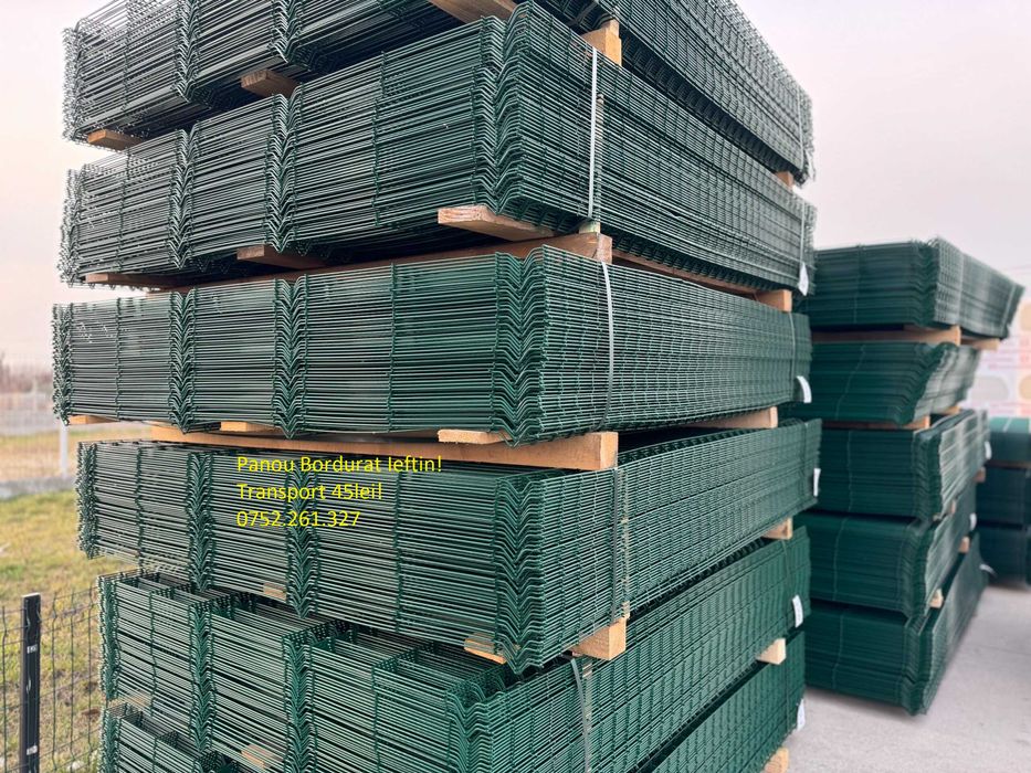 plasa/ panou bordurat /TEAVA/ STALP 3.5-4.9MM/Zincat /Verde/Gri