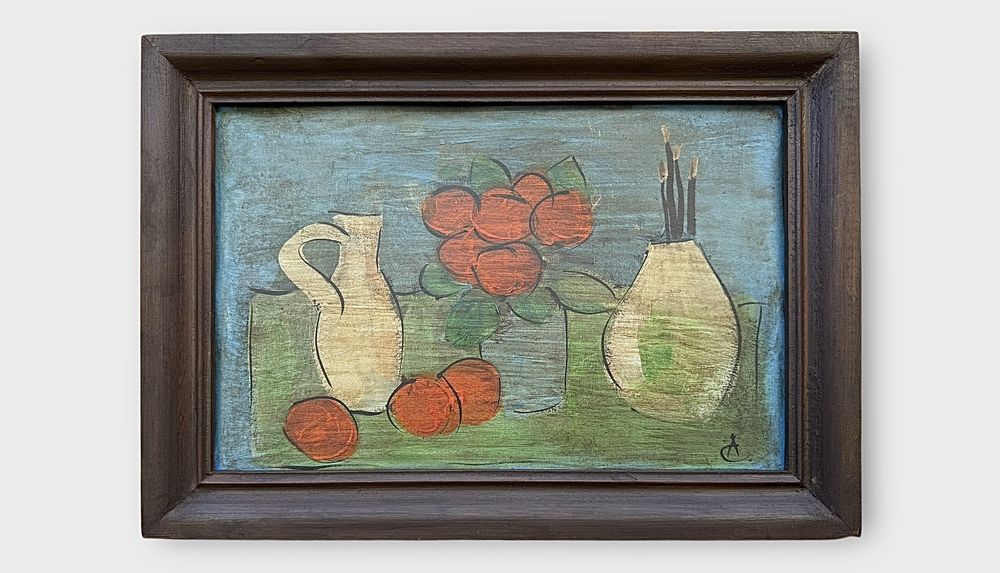 Tablou pictura “Ulcele cu vaza si fructe”