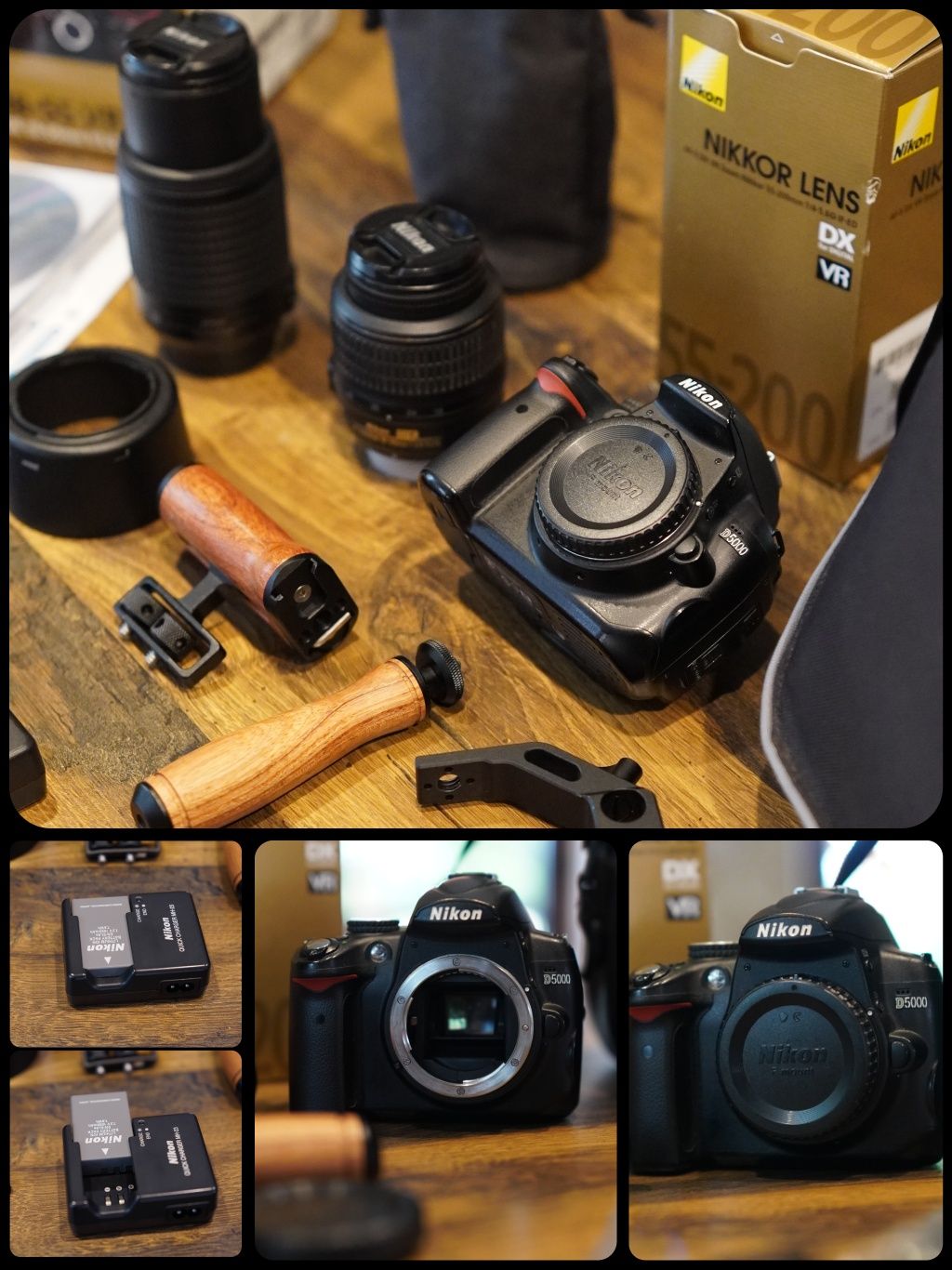Nikon D5000 + Nikkor 55-200mm + 18-55mm