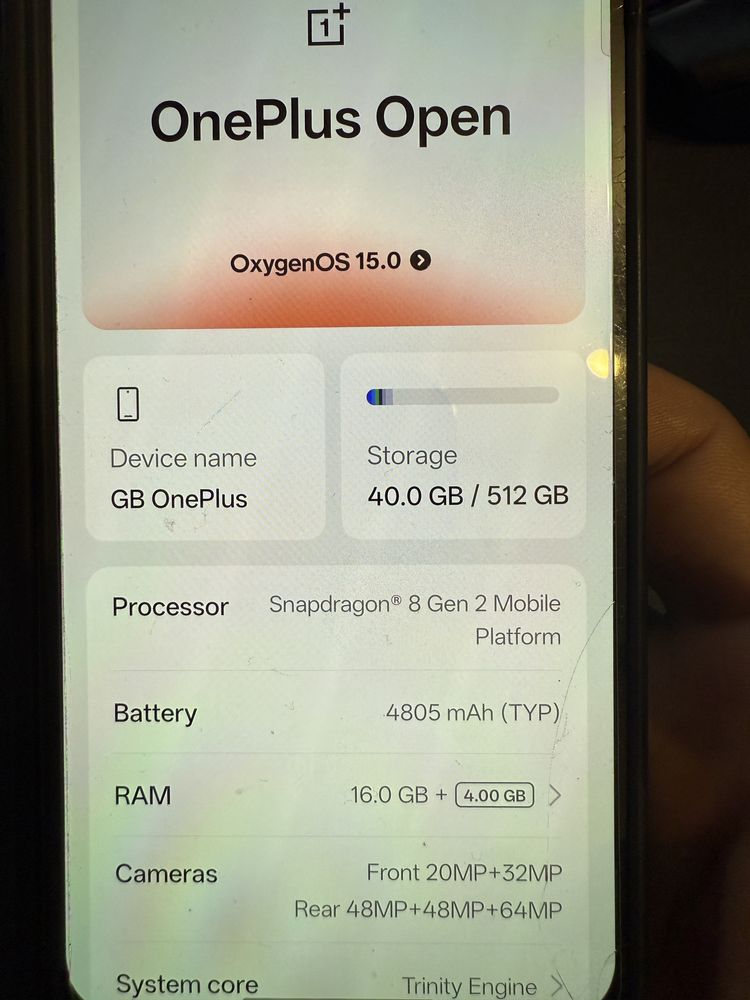Oneplus Open foldable