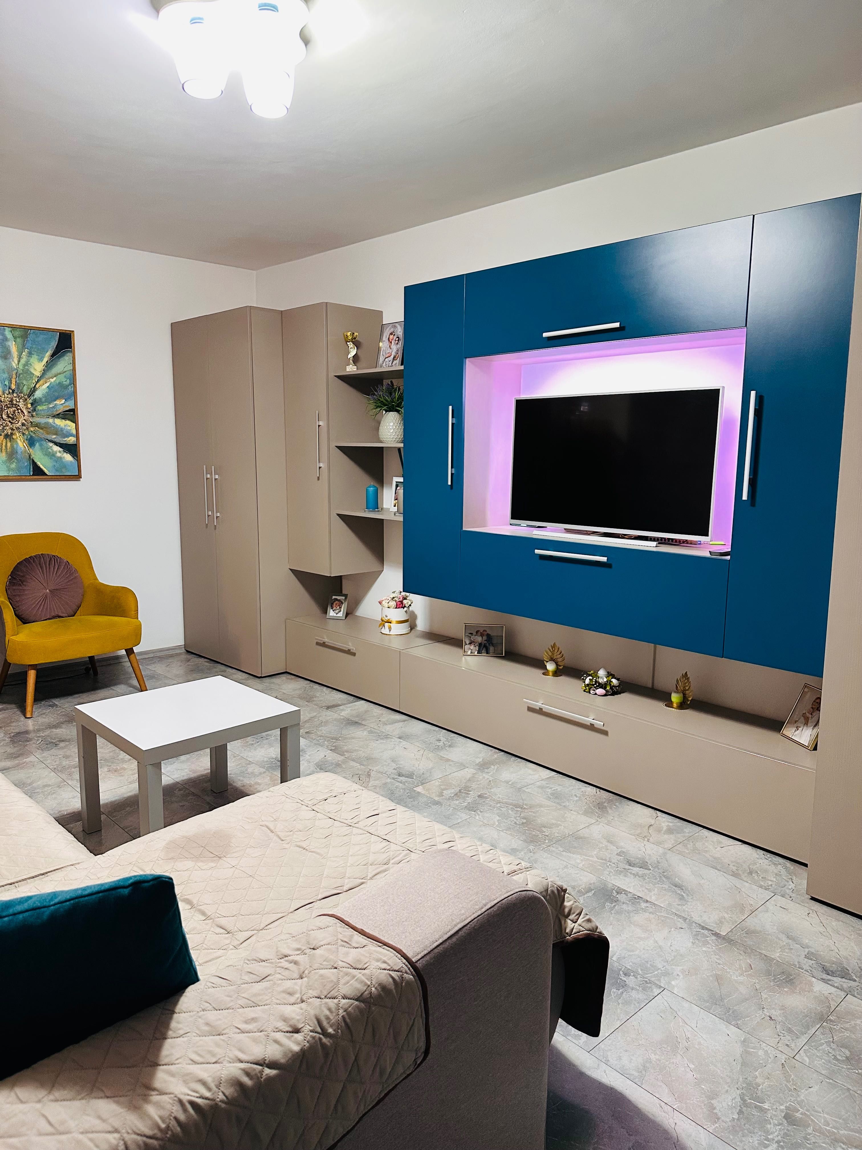 2 camere decomandate, finisat mobilat si utilat