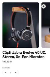 Casti cu microfon  Jabra Evolve DUO hsc017 USB  stereo noi