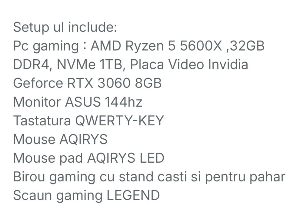 Setup Gaming AQIRYS