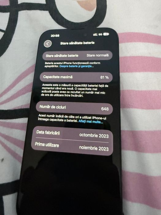 Iphone 15 pro max 256 GB 81%baterie