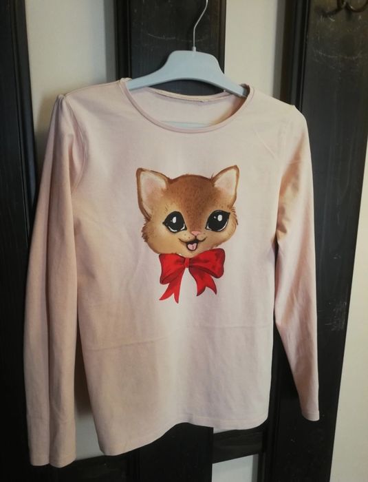 Bluza bumbac cu imprimeu H&M 134-140