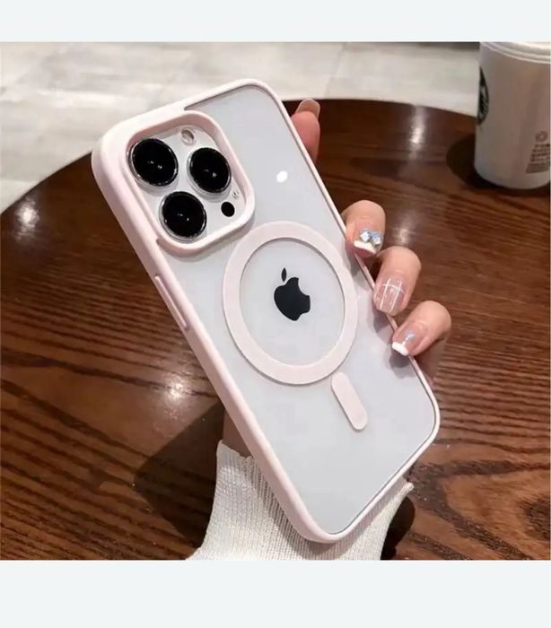 Iphone 15/16/PRO/MAX/PLUS/16E Husa Magsafe Spate Clar Folie Margine