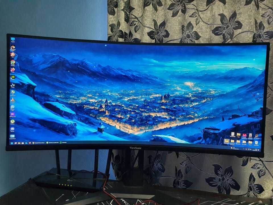 Monitor Gaming Curbat LED VA ViewSonic 34'' WQHD, 144Hz, VX3418-2KPC