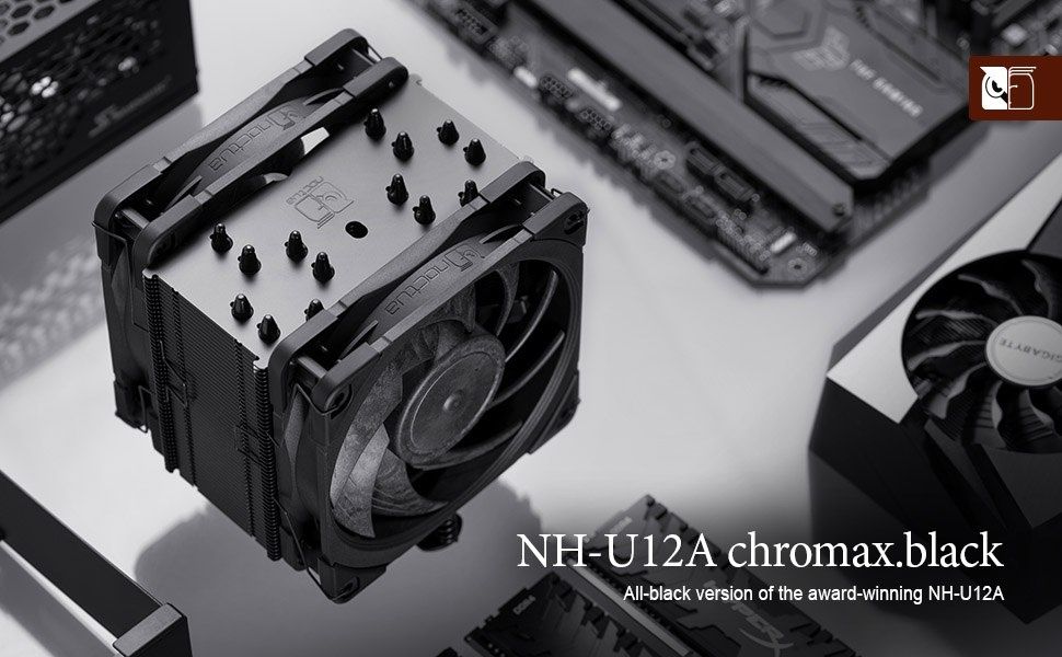 Кулер Noctua NH-U12A chromax.black — воздушное охлаждение до 250W TDP