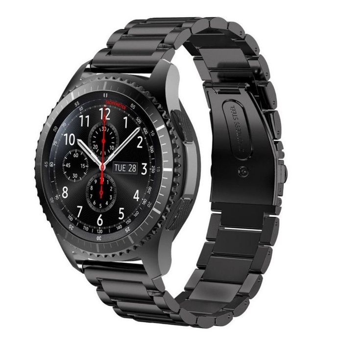 Curea ceas 22mm metalica + piele Samsung Watch 3 Gear S3 Huawei GT GT2