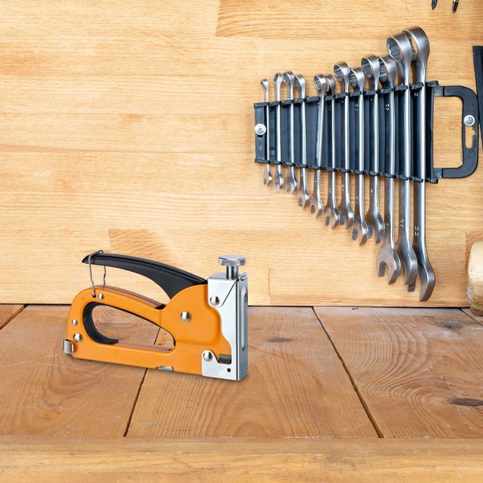 Capsator manual profesional cu 500 capse tip 53/8 mm forta reglabila